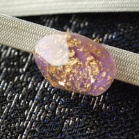 星くずビジューの帯留（ラベンダーパープル）