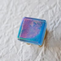 琥珀糖の豆帯留（青）