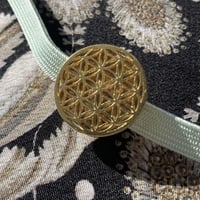 金の麻の葉帯留め