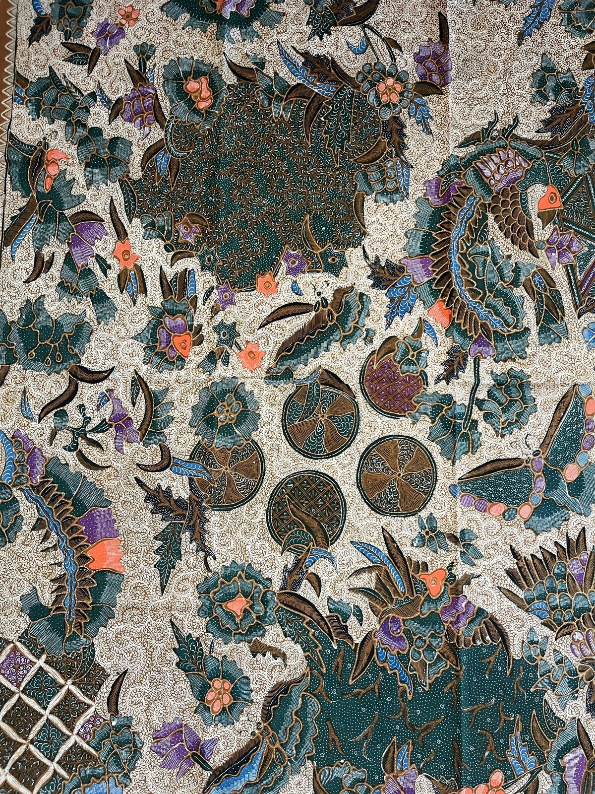 インドネシア 手描きオールドバティック プカロンガン | ASIAN