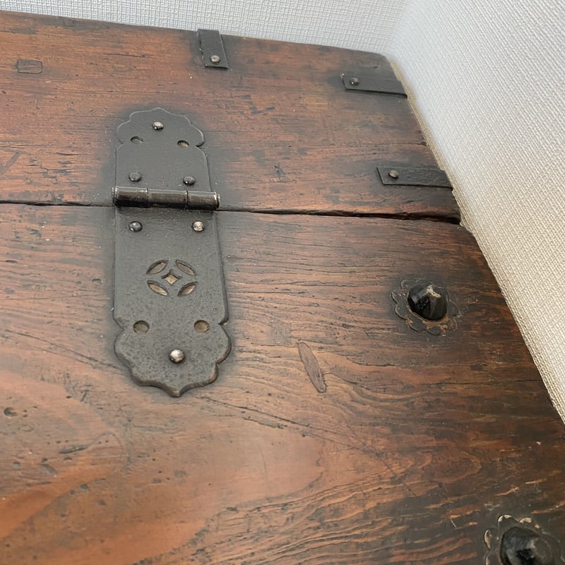 李朝家具 桐材長方木箱　トンケ 小さなトンケ 韓国アンティーク家具 李朝箪笥 李朝バンダジ 李朝