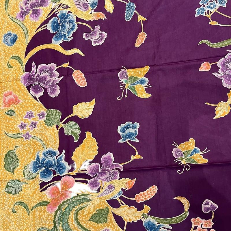 インドネシア更紗 両面手描きサロン　プカロンガン インドネシア更紗 両面手描きサロンプカロンガン