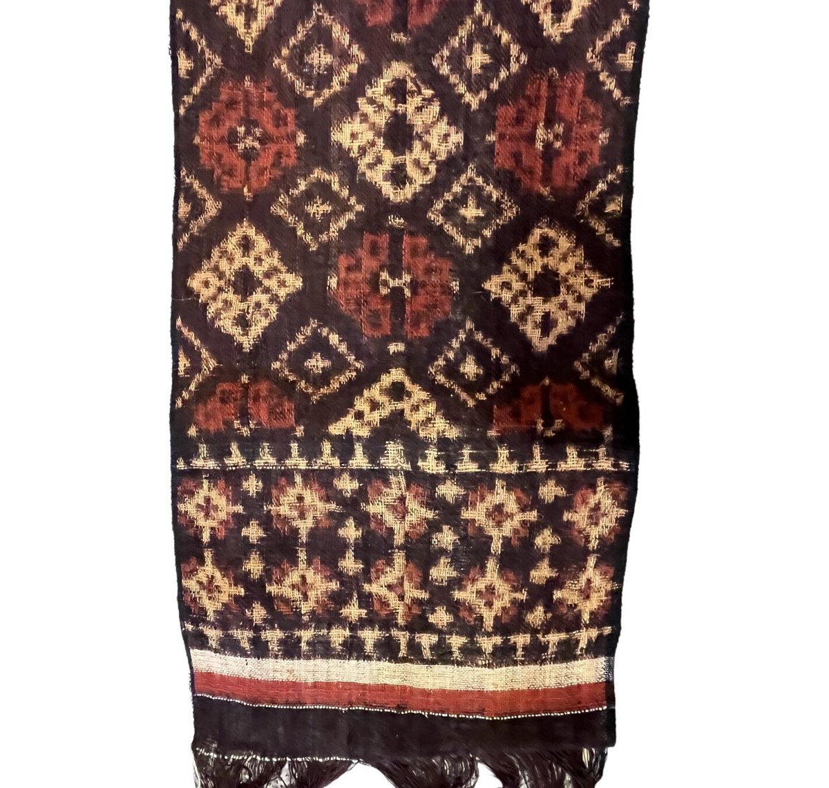 アンティーク 手染手織布 ダブルイカット バリ島グリンシン 無病息災歯のモチーフ アンティーク 手染手織布 ダブルイカット バリ島グリンシン 無病