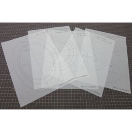 図案創りに便利な      フレームの型紙 （Ａ４）5枚