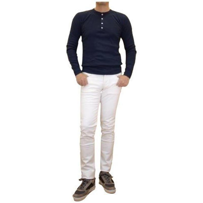 Schiesser / カールハインツ 長袖ヘンリーネックカットソー 白 2枚組 Schiesser / カールハインツ 長袖ヘンリーネックカットソー 白 2枚組