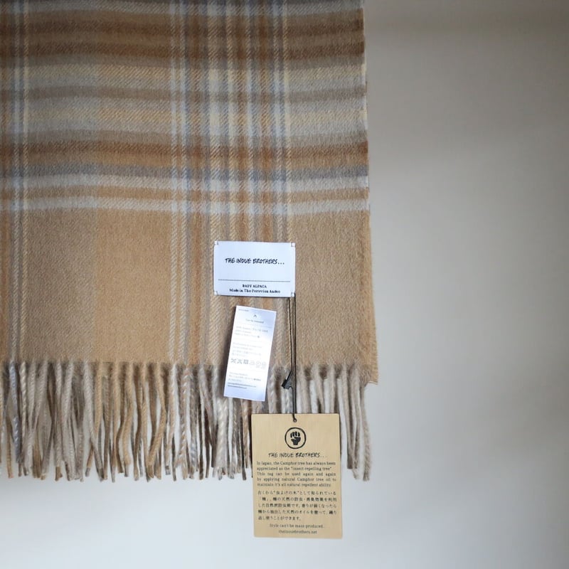 THE INOUE BROTHERS Large Brushed Stole patt...