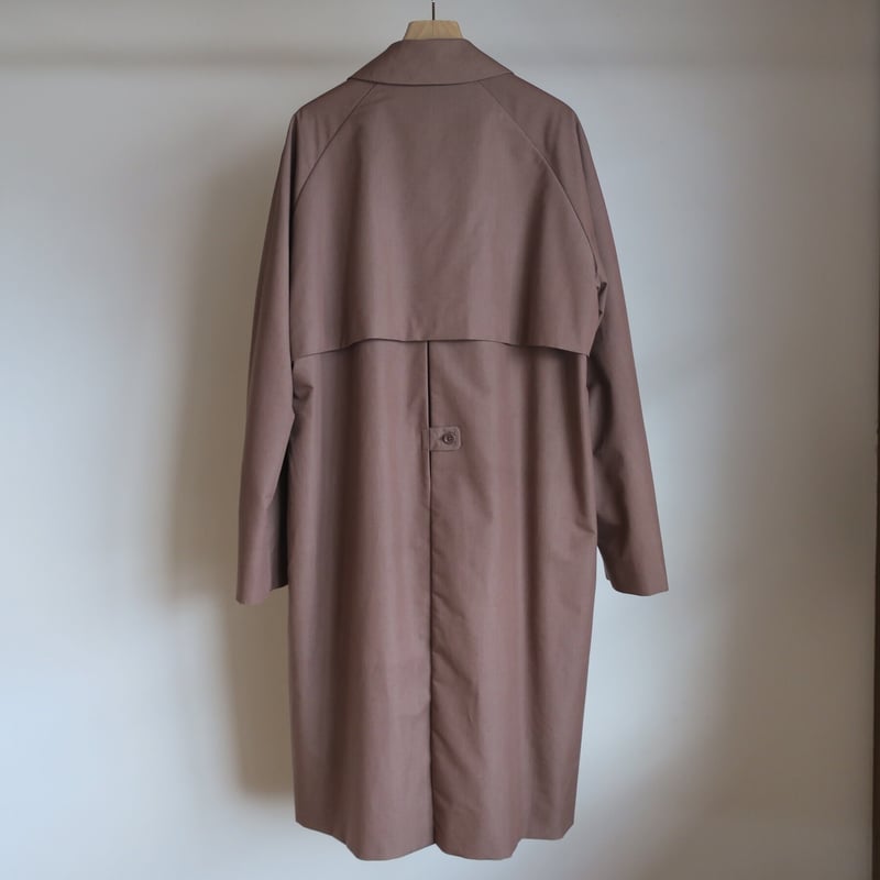 YAECA ステンカラーコートロングブラウンsize M