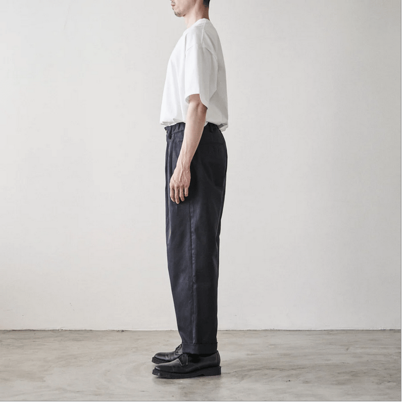 TapWater Cotton Chino Tuck Trousers - luknova.com