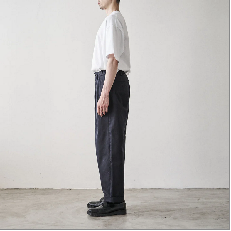 TapWater Cotton Chino Tuck Trousers | BENTO