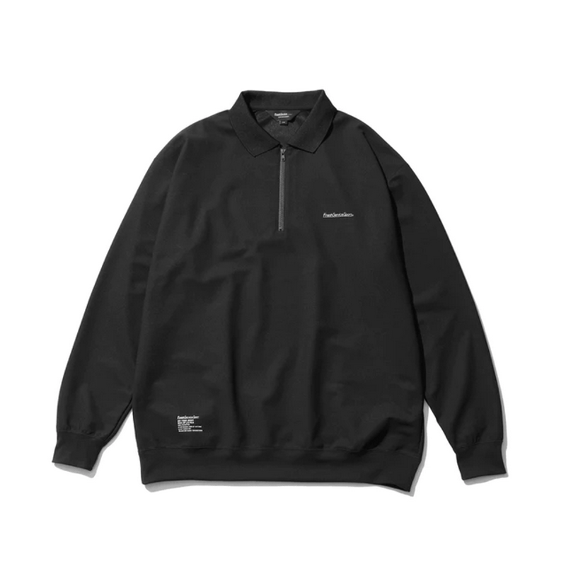 FreshService DRY PIQUE JERSEY NECK ZIP L/S POLO