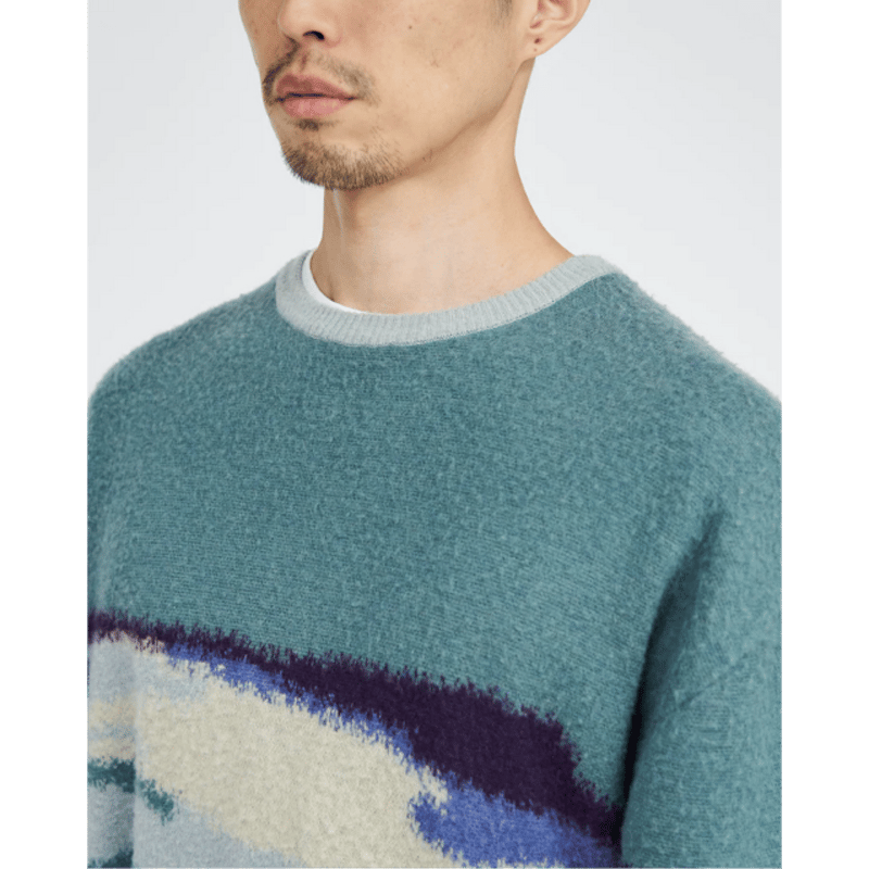 Graphpaper Jacquard Crew Neck Knit GU233-80281