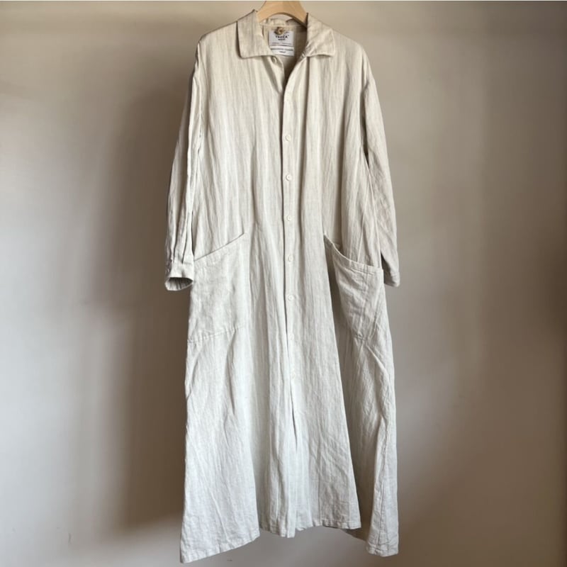 YAECA WRITE WOMEN WORK SHIRT DRESS NATURAL 9250