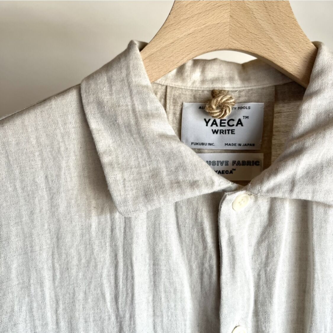 YAECA WRITE WOMEN WORK SHIRT DRESS NATURAL 9250