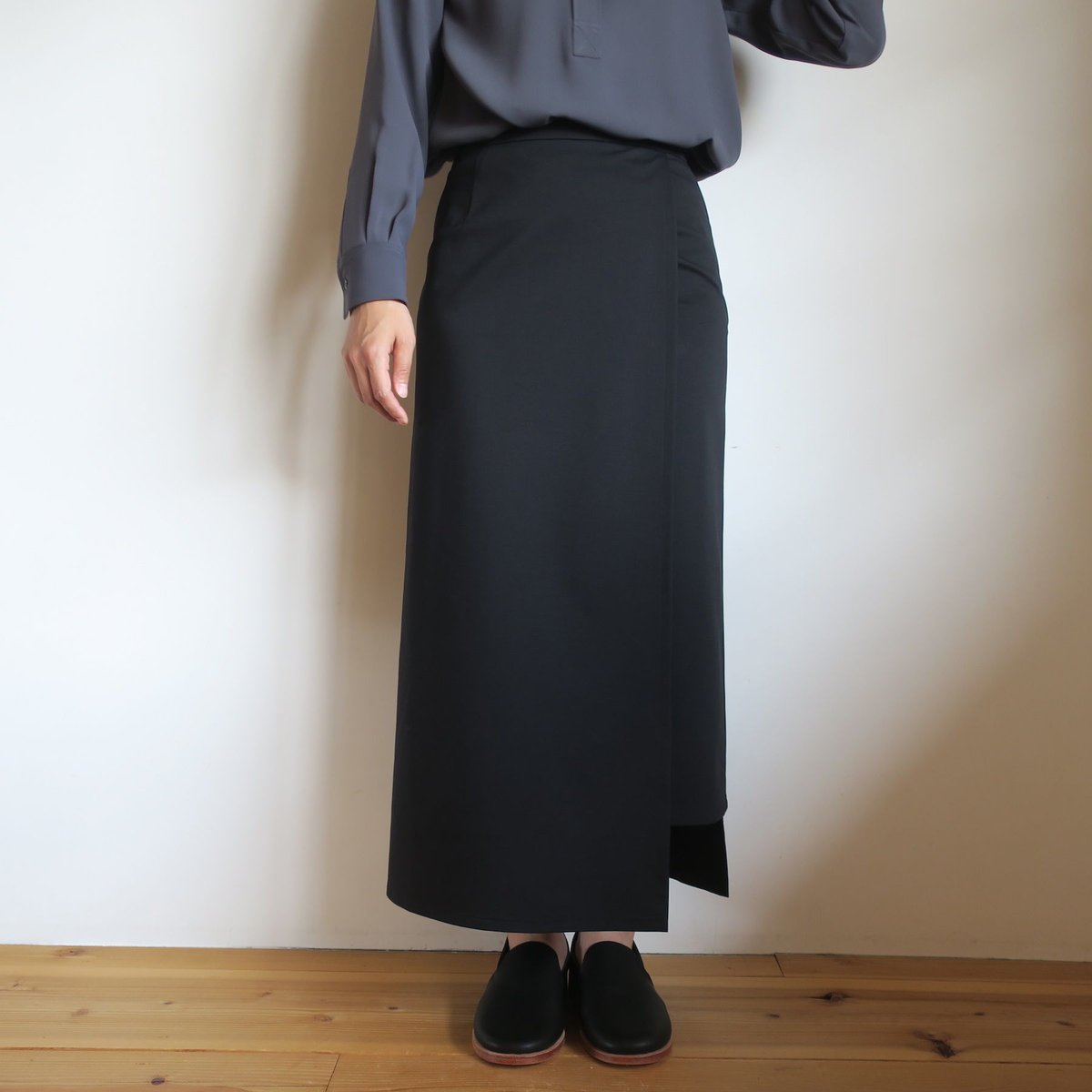 Graphpaper WOMEN Compact Ponte Wrap Skirt 3colo 