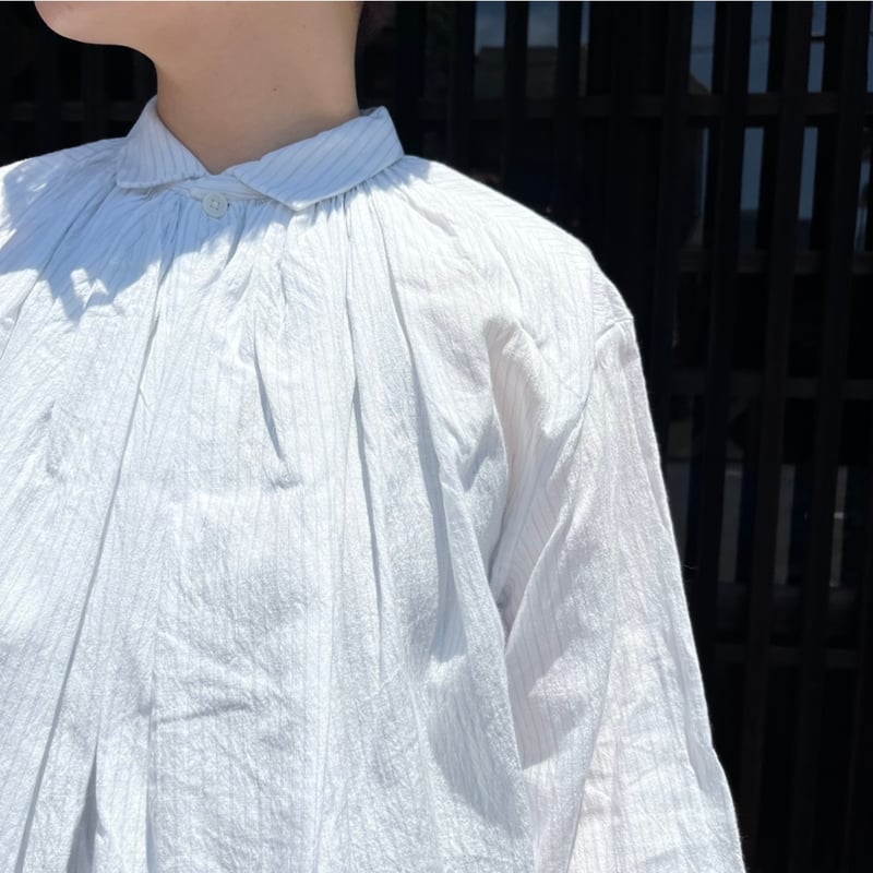 YAECA CANVAS DESIGN GATHER BLOUSE 94106 | BENTO