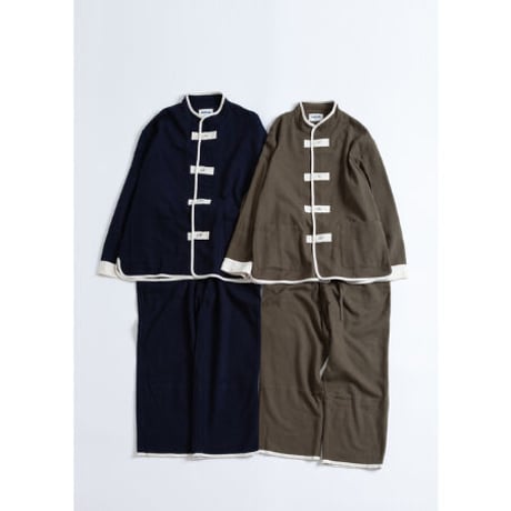 NOWHAW　"kung-fu" pajama #cotton_silk_nep 　#navy