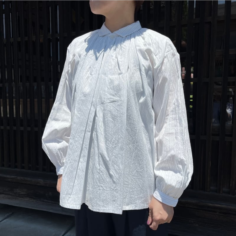 YAECA CANVAS DESIGN GATHER BLOUSE 94106 | BENTO