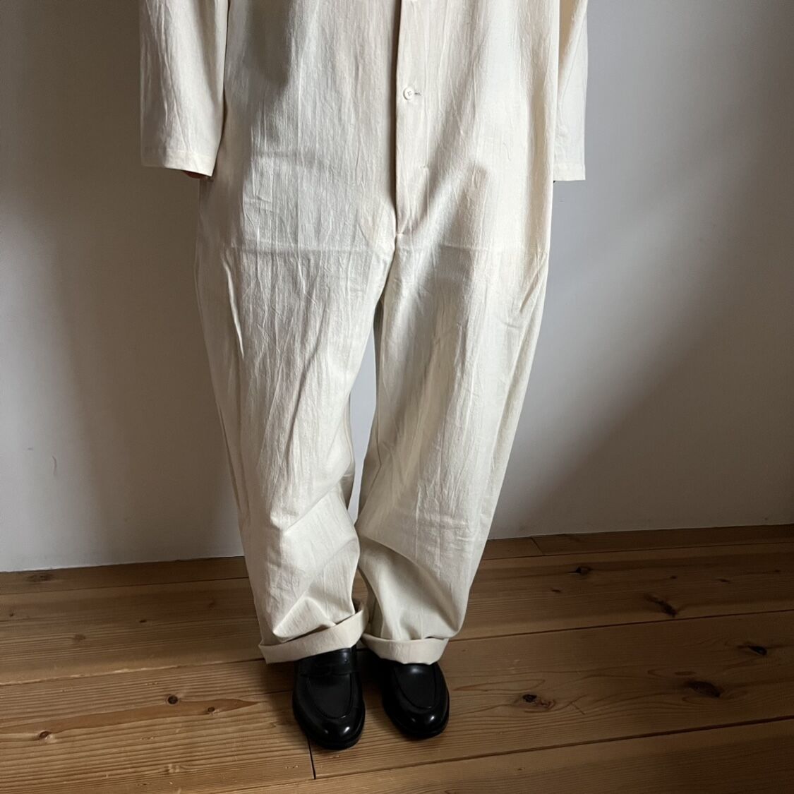 未使用】YAECA CONTEMPO V-CUT JUMP SUIT - サロペット 