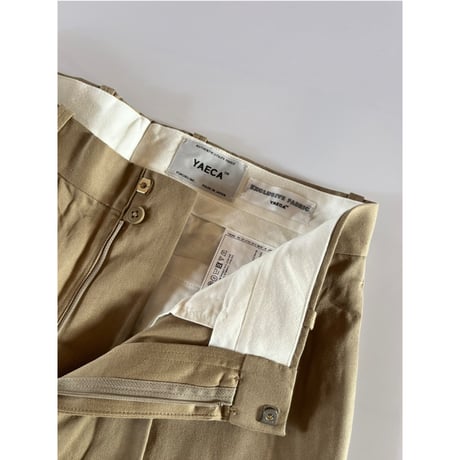YAECA MEN　CHINO CLOTH PANTS　TUCK TAPERED　15604