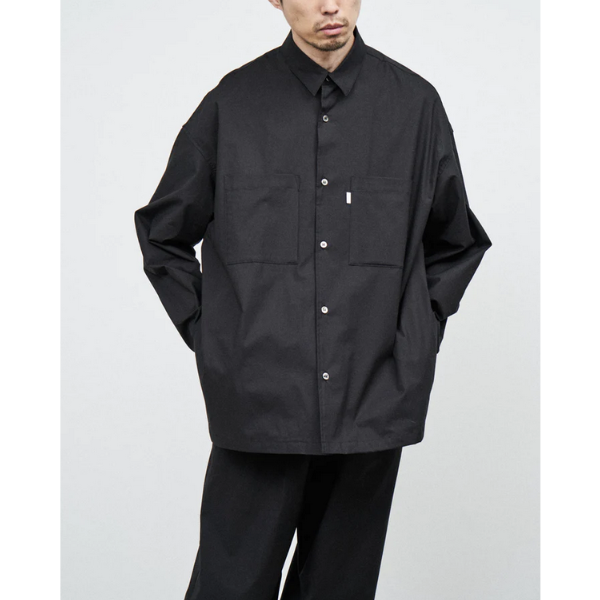 Graphpaper MEN Stretch Typewriter L/S Oversized Box Shirt GM231