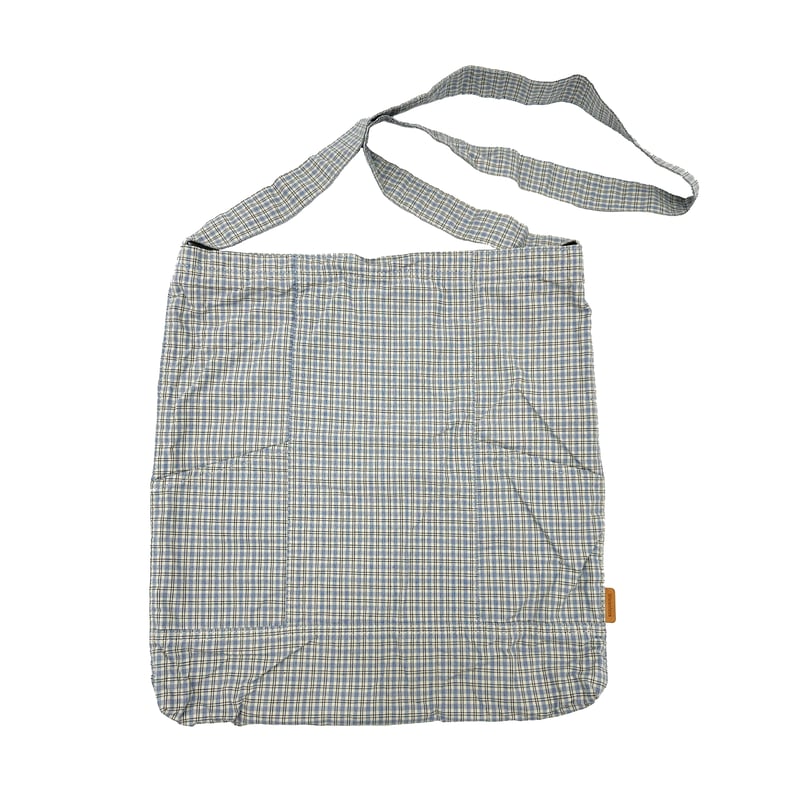 Plaid magazine shoulder / Sky | WARENFAUS