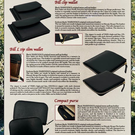 Bill clip wallet / Black