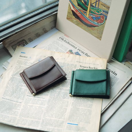 Bill clip wallet / Green