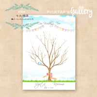 幸せの青い鳥●A3サイズ台紙●ウェディングツリー　結婚証明書　ファミリーウェディングにも＊