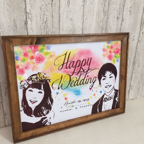 ■picktap's galleryウッド額セット■ウェルカムボード A3サイズ