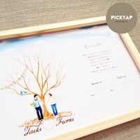 ジオラマウェディングツリー◆台紙◆A3/B4サイズ　結婚証明書　家族婚にも＊