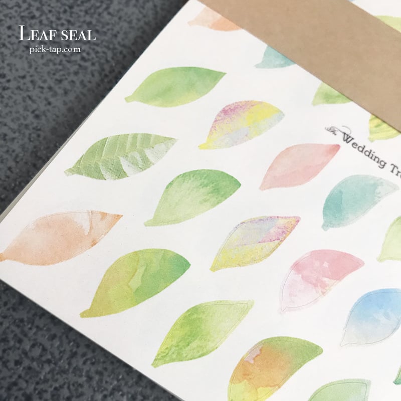 ウェディングツリー用 リーフシール(緑系/カラフル) □picktap's