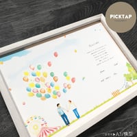 ▪️picktap's gallery▪️ウェディングバルーン台紙　　結婚証明書　ゲストブック 芳名帳
