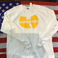 WU -TANG CLAN official  logo LONGSLEEVE tee white