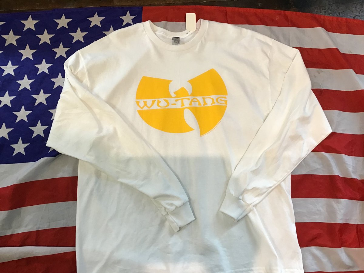 WU -TANG CLAN official logo LONGSLEEVE tee whi