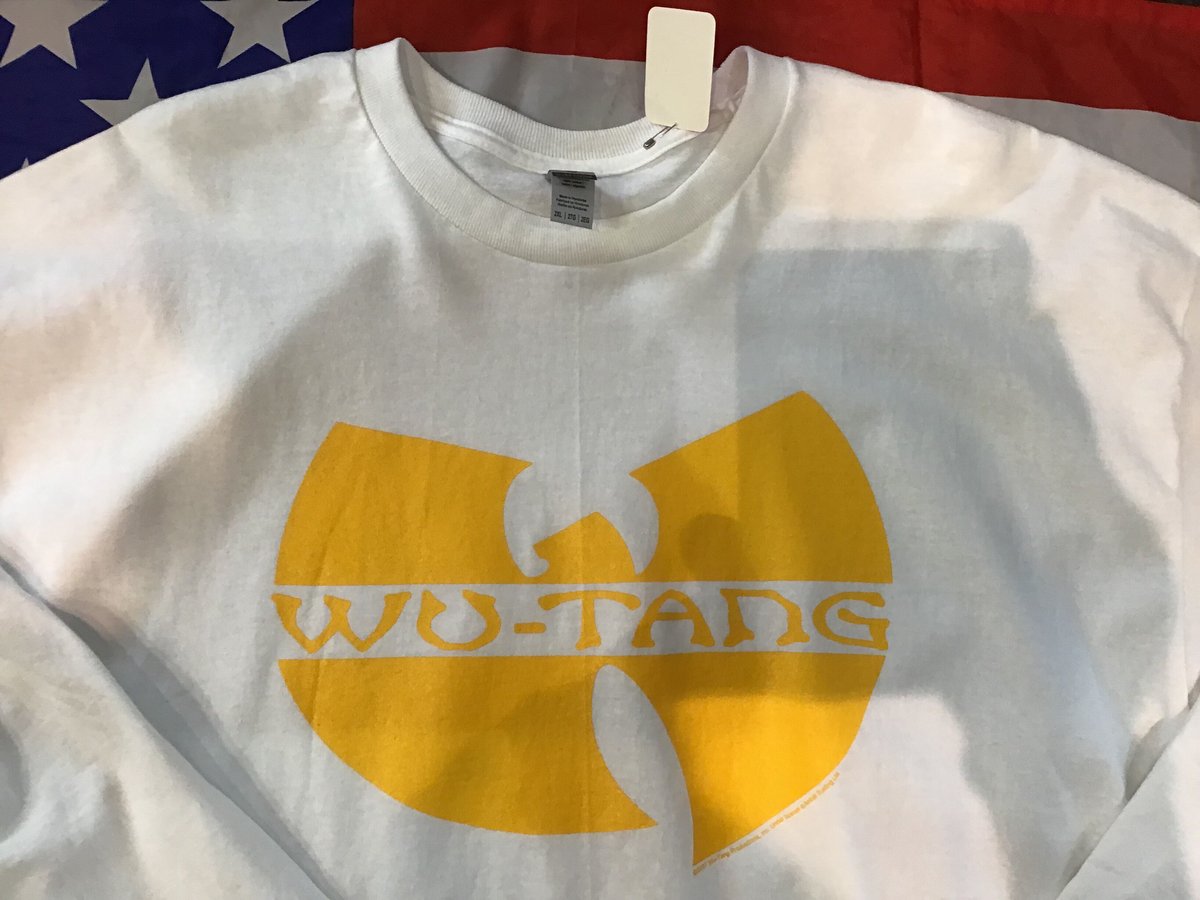 WU -TANG CLAN official logo LONGSLEEVE tee whi