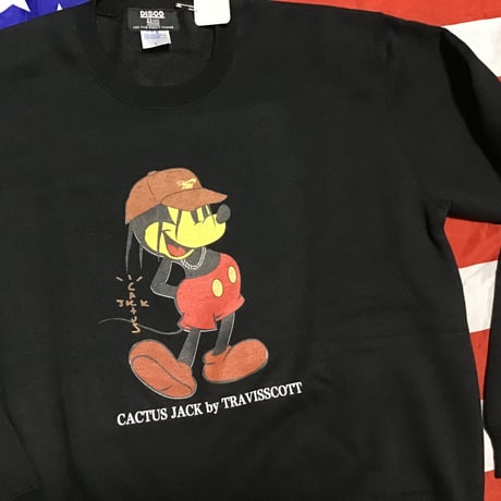 DISCO  Travis mouse crew neck sweat BLACK