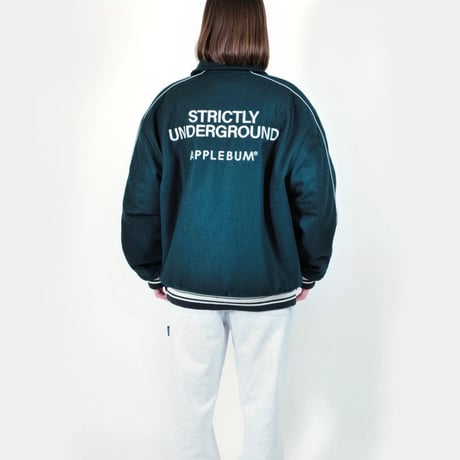 APPLEBUM collared melton stadium jacket