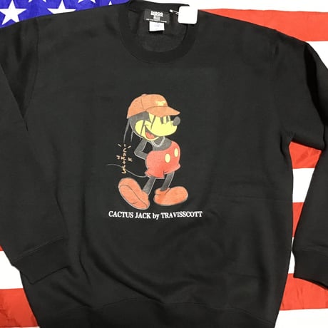 DISCO  Travis mouse crew neck sweat BLACK