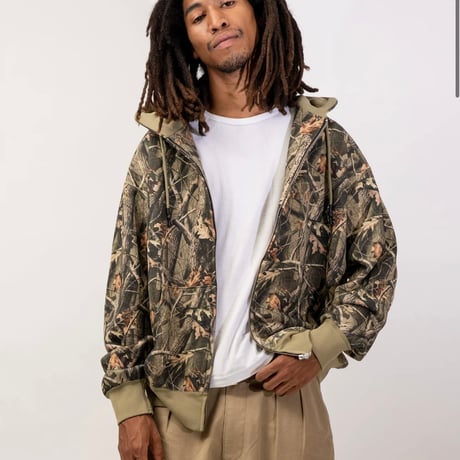 INTERBREED Camouflage Heavy Weight Zip Hoodie(RT)
