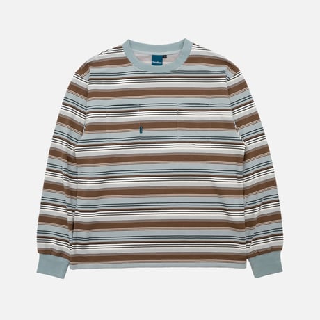 INTERBREED French Terry Striped Tee / Sax (サックス)