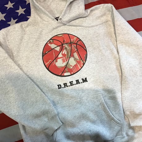 DISCO DREAM basketball HOODIE ASH