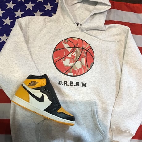 DISCO DREAM basketball HOODIE ASH