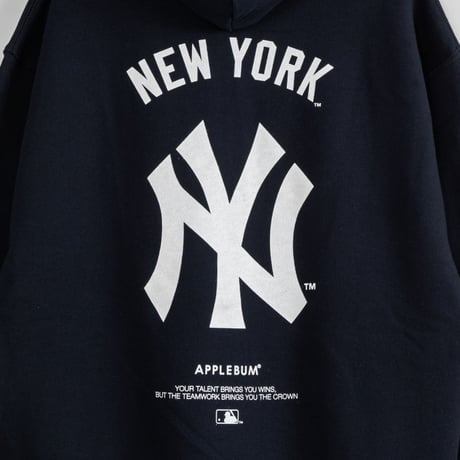 APPLEBUM x MLB NEWYORK Yankees BOY sweat parka ネイビー