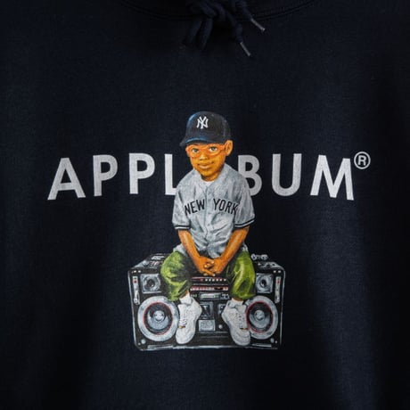 APPLEBUM x MLB NEWYORK Yankees BOY sweat parka ネイビー