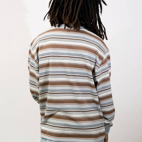 INTERBREED French Terry Striped Tee / Sax (サックス)