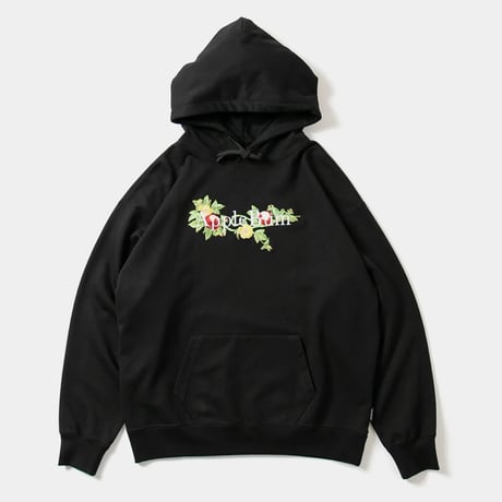 APPLEBUM blossom sweat parka BLACK