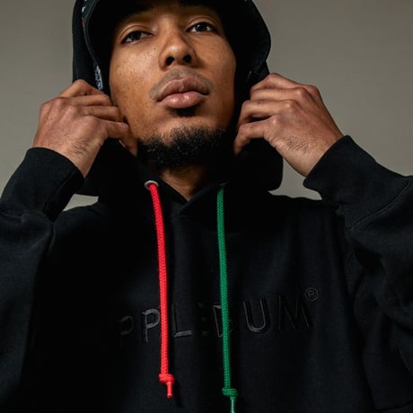 APPLEBUM BLACK LOGO SWEAT PARKA