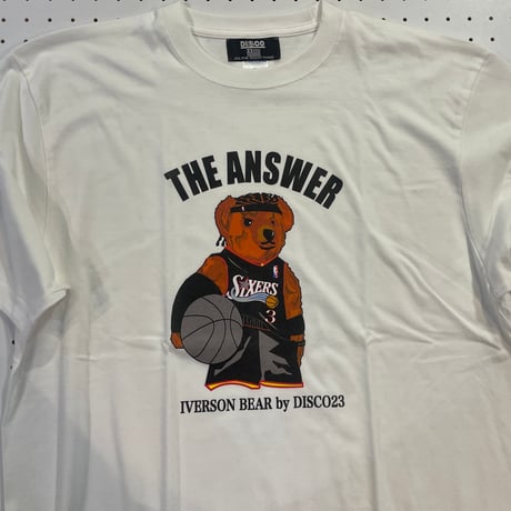 DISCO THE ANSWER BEAR tee white