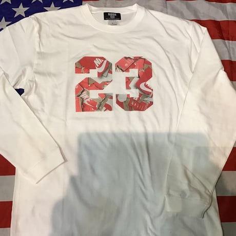 DISCO SHOES BOX #23 longsleeve Tee white