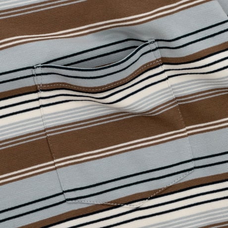 INTERBREED French Terry Striped Tee / Sax (サックス)